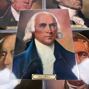 VTG 1976 Bowmar US Presidents Portrait Set Sam J Patrick Art Prints 1st 37 Pres.